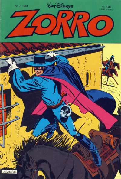 Cover for Zorro (Hjemmet / Egmont, 1980 series) #7/1981