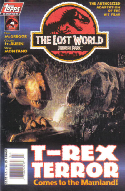 Cover for The Lost World: Jurassic Park (Topps, 1997 series) #4 [Photo Cover]