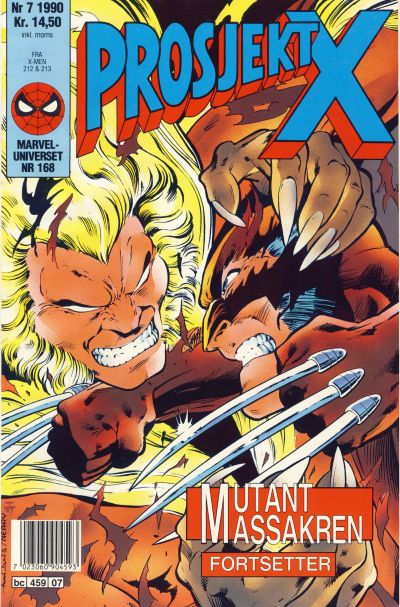 Cover for Prosjekt X (Semic, 1990 series) #7/1990