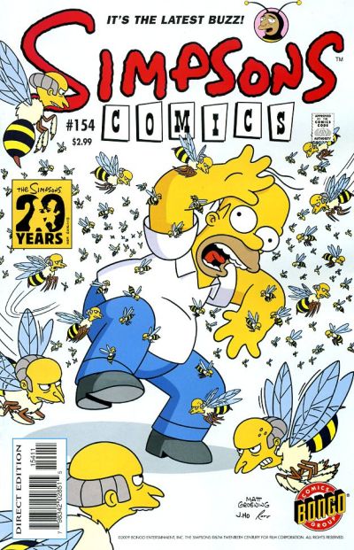Cover for Simpsons Comics (Bongo, 1993 series) #154