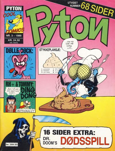 Cover for Pyton (Bladkompaniet / Schibsted, 1988 series) #3/1989