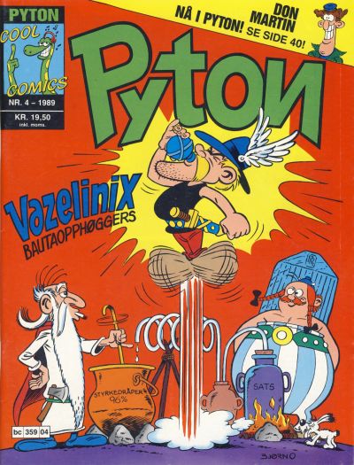 Cover for Pyton (Bladkompaniet / Schibsted, 1988 series) #4/1989
