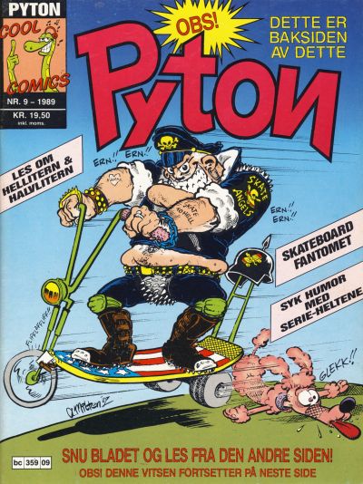 Cover for Pyton (Bladkompaniet / Schibsted, 1988 series) #9/1989