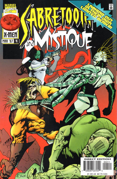 Cover for Mystique & Sabretooth (Marvel, 1996 series) #4 [Direct Edition]