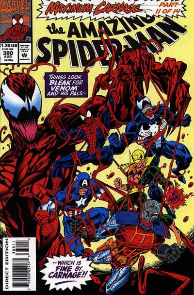 Cover for The Amazing Spider-Man (Marvel, 1963 series) #380 [Direct Edition]