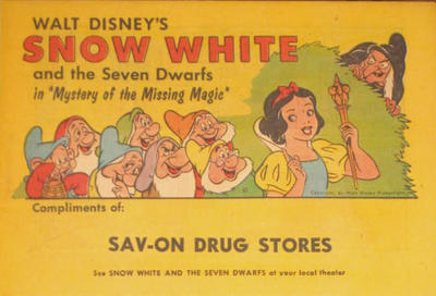 Cover for Snow White & the Seven Dwarfs in "Mystery of the Missing Magic" (Western, 1958 series) #[nn] [Sav-On Drug Stores Variant]