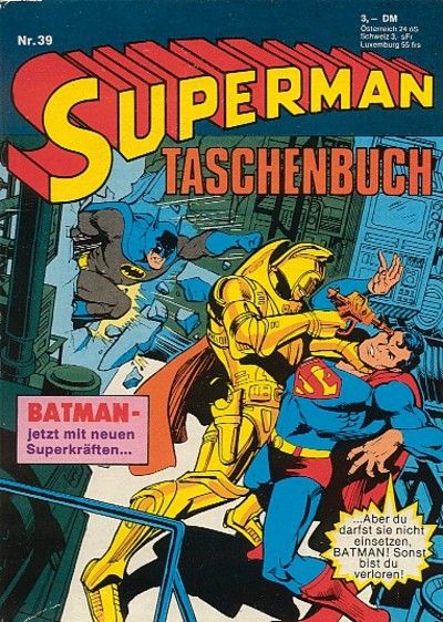 Cover for Superman Taschenbuch (Egmont Ehapa, 1976 series) #39