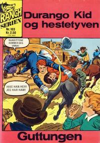 Cover Thumbnail for Ranchserien (Illustrerte Klassikere / Williams Forlag, 1968 series) #103