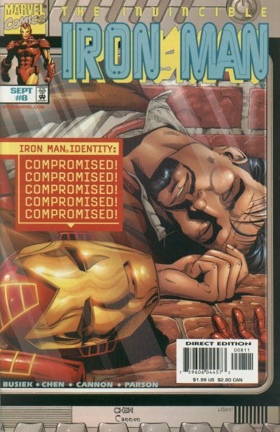 Cover for Iron Man (Marvel, 1998 series) #8 [Direct Edition]