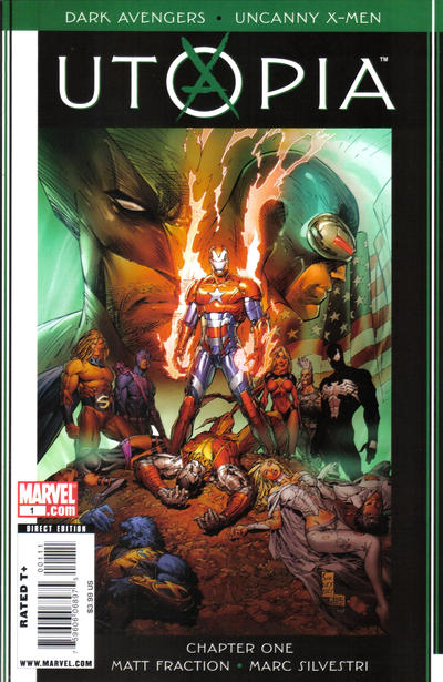 Cover for Dark Avengers / Uncanny X-Men: Utopia (Marvel, 2009 series) #1 [Silvestri Cover]