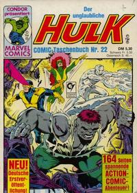 Cover Thumbnail for Der unglaubliche Hulk (Condor, 1980 series) #22