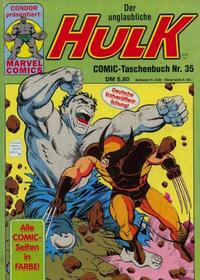 Cover Thumbnail for Der unglaubliche Hulk (Condor, 1980 series) #35