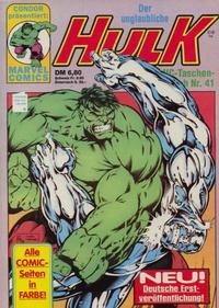 Cover Thumbnail for Der unglaubliche Hulk (Condor, 1980 series) #41