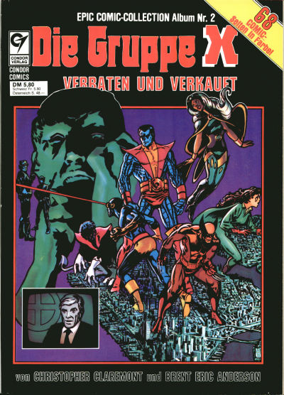 Cover for Epic Comic-Collection (Condor, 1983 series) #2 - Die Gruppe X - Verraten und verkauft