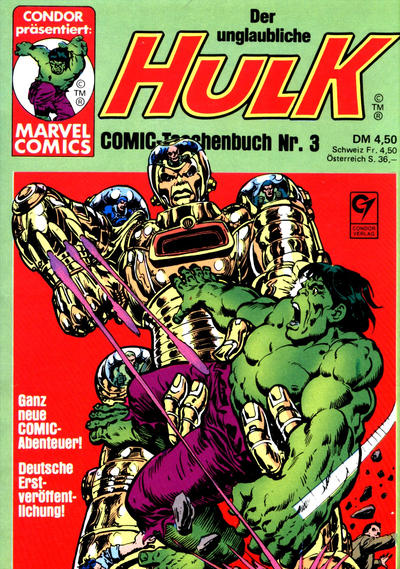 Cover for Der unglaubliche Hulk (Condor, 1980 series) #3