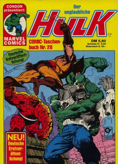 Cover for Der unglaubliche Hulk (Condor, 1980 series) #28