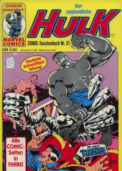 Cover for Der unglaubliche Hulk (Condor, 1980 series) #31