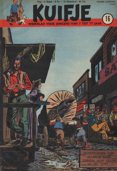 Cover for Kuifje (Le Lombard, 1946 series) #16/1952