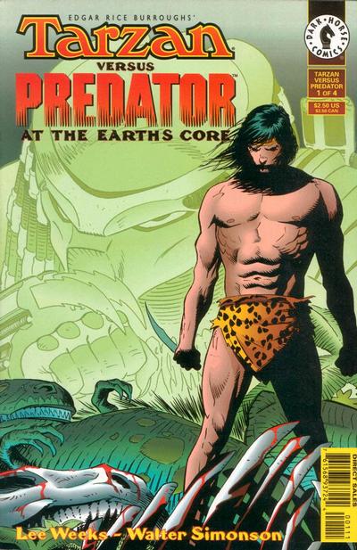 Cover for Tarzan vs. Predator at the Earth's Core (Dark Horse, 1996 series) #1 [Direct Sales]