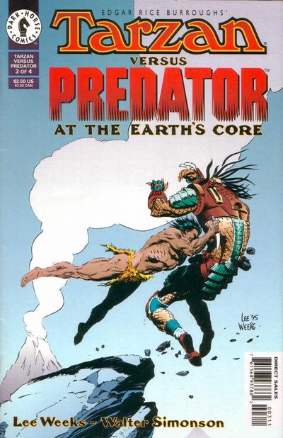 Cover for Tarzan vs. Predator at the Earth's Core (Dark Horse, 1996 series) #3 [Direct Sales]