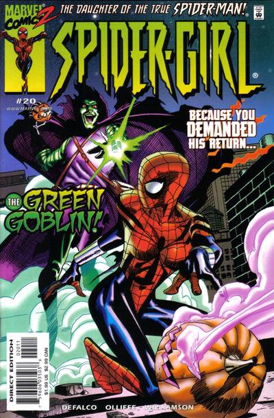 Cover for Spider-Girl (Marvel, 1998 series) #20 [Direct]