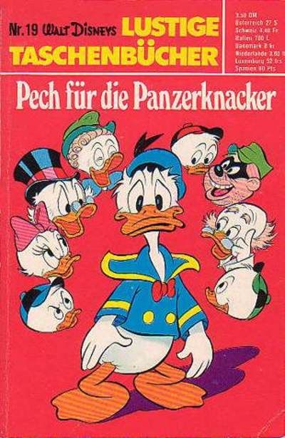 Cover for Lustiges Taschenbuch (Egmont Ehapa, 1967 series) #19 - Pech für die Panzerknacker