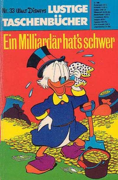 Cover for Lustiges Taschenbuch (Egmont Ehapa, 1967 series) #33 - Ein Milliardär hat's schwer