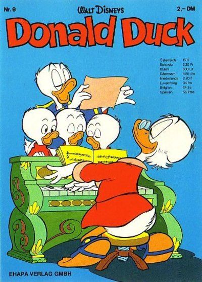 Cover for Donald Duck (Egmont Ehapa, 1974 series) #9