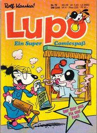 Cover Thumbnail for Lupo (Pabel Verlag, 1980 series) #72
