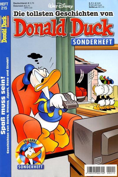 Cover for Die tollsten Geschichten von Donald Duck (Egmont Ehapa, 1965 series) #215