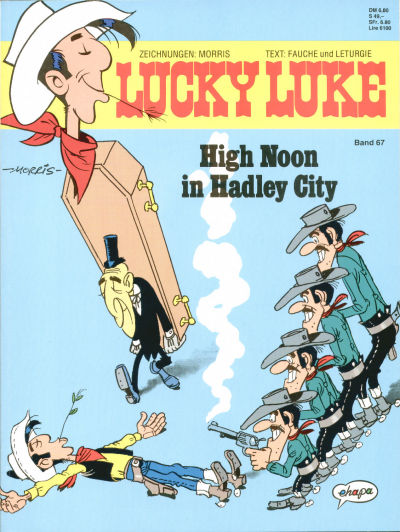 Cover for Lucky Luke (Egmont Ehapa, 1977 series) #67 - High Noon in Hadley City