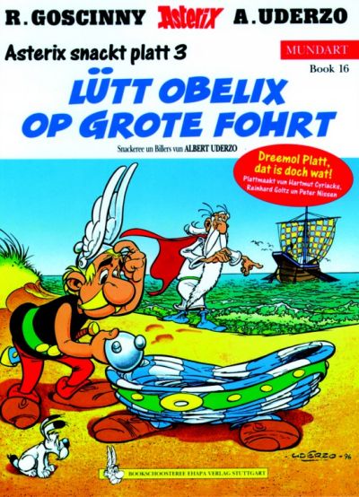 Cover for Asterix Mundart (Egmont Ehapa, 1995 series) #16 - Lütt Obelix op grote Fohrt [Plattdeutsch 3]