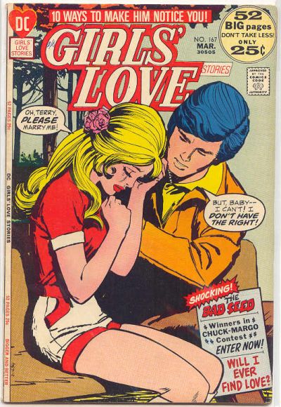 Cover for Girls' Love Stories (DC, 1949 series) #167