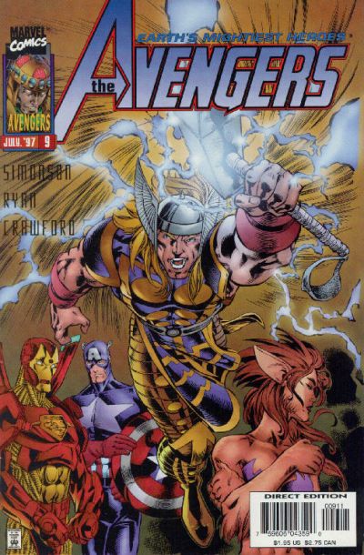 Cover for Avengers (Marvel, 1996 series) #9 [Direct Edition]