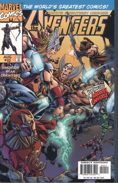 Cover for Avengers (Marvel, 1996 series) #10 [Direct Edition]