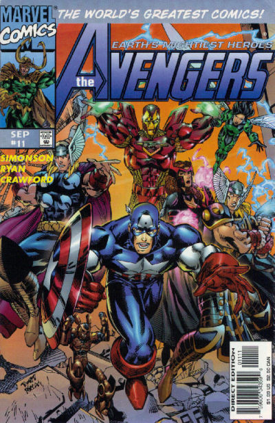 Cover for Avengers (Marvel, 1996 series) #11 [Direct Edition]