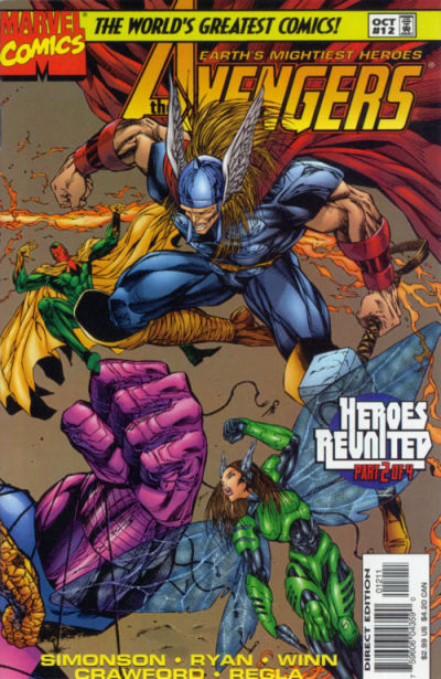 Cover for Avengers (Marvel, 1996 series) #12 [Direct Edition]