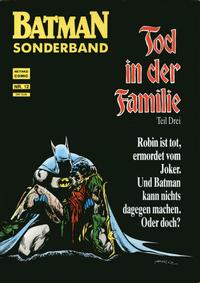 Cover Thumbnail for Batman Sonderband (Norbert Hethke Verlag, 1989 series) #12 - Tod in der Familie - Teil Drei