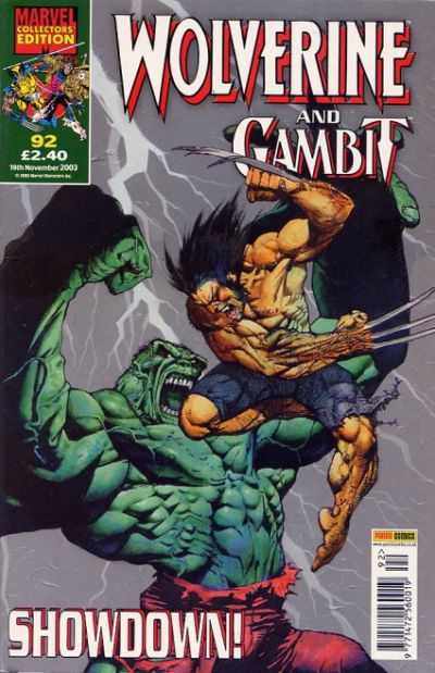 Cover for Wolverine and Gambit (Panini UK, 2000 series) #92