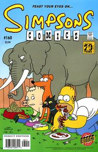 Cover for Simpsons Comics (Bongo, 1993 series) #160