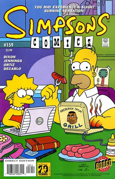 Cover for Simpsons Comics (Bongo, 1993 series) #159