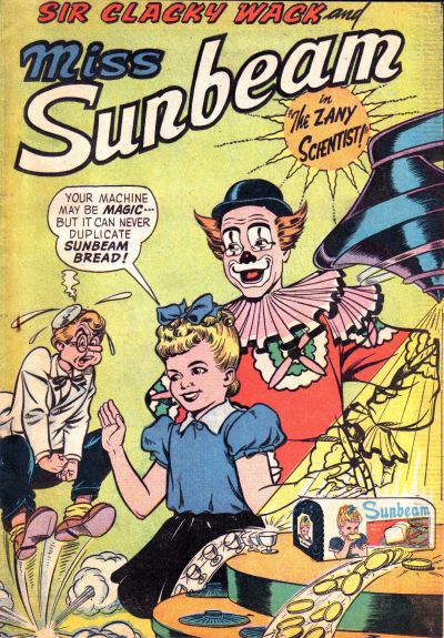 Cover for Sir Clacky Wack and Little Miss Sunbeam in "The Zany Scientist!" (American Comics Group, 1957 series) 