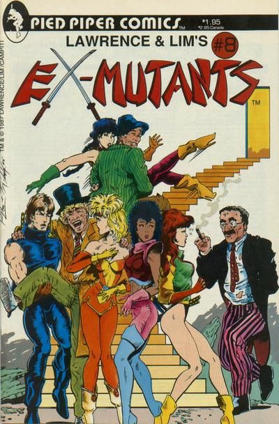 Cover for Lawrence & Lim's Ex-Mutants (Pied Piper Comics, 1987 series) #8