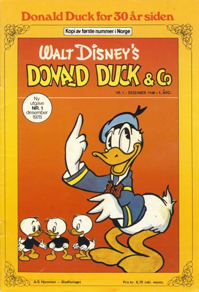Cover for Donald Duck for 30 år siden (Hjemmet / Egmont, 1978 series) #1/1978