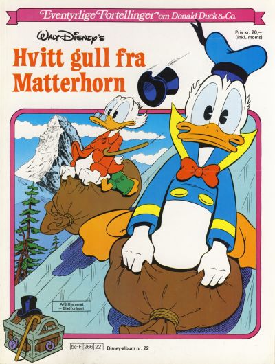 Cover for Walt Disney's Beste Historier om Donald Duck & Co [Disney-Album] (Hjemmet / Egmont, 1978 series) #22 - Hvitt gull fra Matterhorn