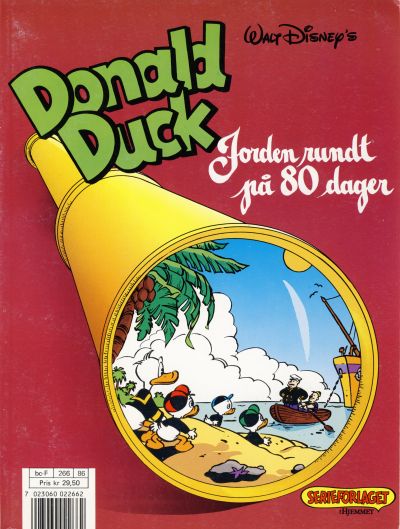 Cover for Donald Duck album (Hjemmet / Egmont, 1985 series) #[6] - Jorden rundt på 80 dager
