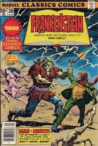 Cover Thumbnail for Marvel Classics Comics (Marvel, 1976 series) #20 - Frankenstein