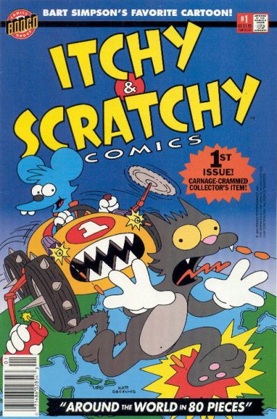 Cover for Itchy & Scratchy Comics (Bongo, 1993 series) #1 [Newsstand]