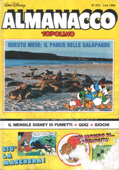 Cover for Almanacco Topolino (Mondadori, 1957 series) #315