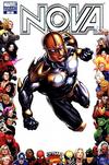 Cover for Nova (Marvel, 2007 series) #28 [Marvel 70th Anniversary Border]